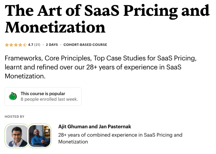 Pricing Strategy Course Cover